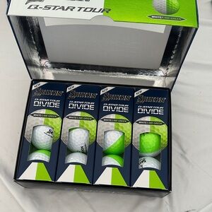Srixon Q-Star Tour Divide Golf Balls NEW WHITE/Lime green⛳🔥